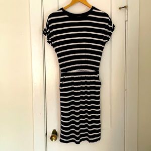 Banana Republic navy striped dress